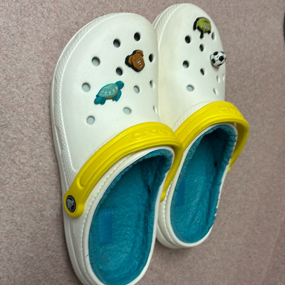 Fur lined Crocs lightly used